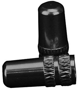 Fahrrad Ventilkappe SV DV 2er Set Aluminium Rennradventil (Schwarz)