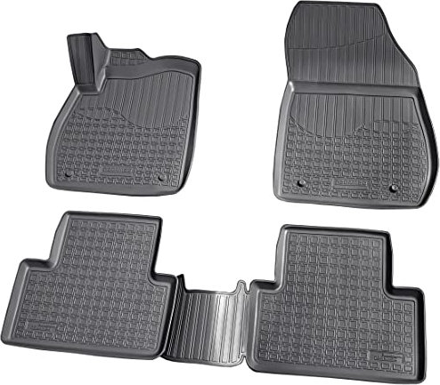 Recambo 3D Gummi Fußmatten kompatibel für OPEL Zafira C Tourer | 2011-2019 | Auto Gummimatten | Passgenau | mit Rand | schwarz