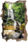 3D-Effekt Wandtattoo Aufkleber Durchbruch selbstklebendes Wandbild Wandsticker Stein Wanddurchbruch Wandaufkleber Tattoo,Zen Steine vor Wasserfall,Größe:60x90cm