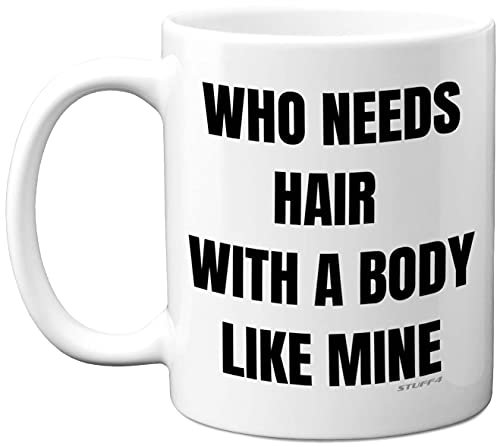 Stuff4 Bald Mug - Funny Birthday Gifts for Him, Novelty 11oz Ceramic Dishwasher Safe Mugs, Baldi Gift for Men, Dad Birthday Gifts, Christmas, Fathers Day, Men