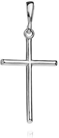 silverzone77 Cross Sterling Silver 925 Pendant Minimalistic Religious Unisex Jewelry