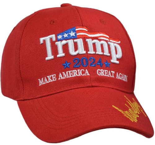 Onsinic Baseball Caps Donald Trump Cap 2024 Usa Flag Slogan Baseball Caps Embroidered President Hat