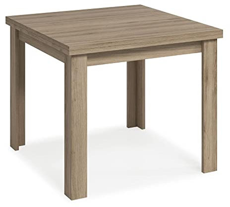 Mobelcenter, Mesa Comedor Cuadrada Extensible Natural, Mesa Salón o Cocina, Color Natural, Medidas: Ancho: 90 cm x Fondo: 90 cm x Alto: 76 cm, Ancho Mesa Extendida: 180 cm (1388)