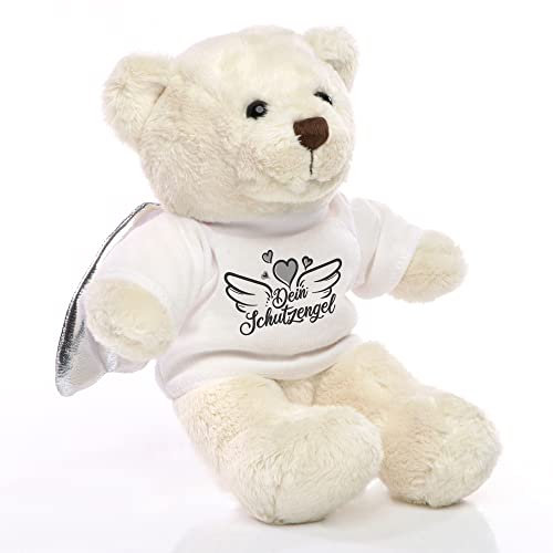 Minifeet Schutzengel Bär schwarz - Kuscheltier - Geschenk zu Weihnachten, Nikolaus, Adventskalender, Geburtstag