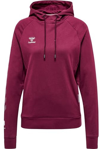 hummel Damen Hmlmove Grid Cotton Hoodie Woman Hooded Sweatshirt, Grape Wine, M EU