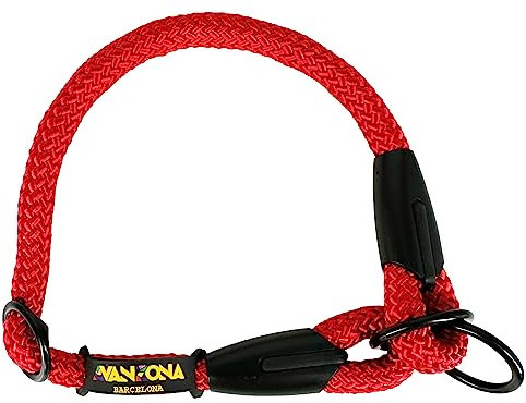 Collier Chien Etrangleur Anti-Traction Dressage, Petits Moyens Grands Chiens, Fabriqué en Espagne. Rouge. XL(≤70CM).