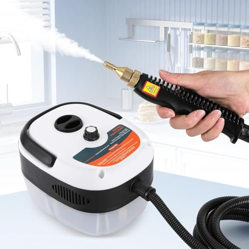 Hapyvergo Limpiador de vapor a presión portátil de alta temperatura, para uso doméstico, azulejos de lechada, detalles de coche, cocina, baño