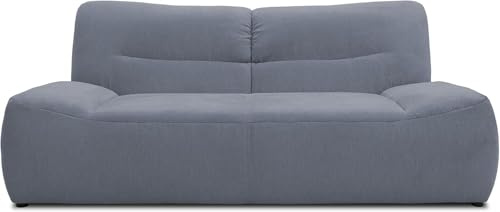 DOMO. collection Sofa Boho, 2 Sitzer Couch im Boho-Style, 2er Sofa, Bigsofa Garnitur Polstersofa, 200 x 109 x 81 cm (BxTxH), grau
