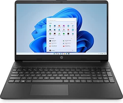 HP 15s-fq3209ng (15,6 Zoll FHD) Laptop (Intel Celeron N4500, 4GB DDR4 RAM, 128 GB SSD, Windows 11 Home, QWERTZ) Jet Black