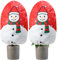 Yorbay 2 Stück 80g Winterschutz für Pflanzen Kübelpflanzen, 80x100cm, Frostschutzhaube für Pflanzen, überwinterungszelt Wintervlies Pflanzenvlies, Schneemann-Design…