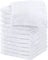 Utopia Towels Cotton Washcloths Set - 100% Ring Spun Cotton, Premium Quality Flannel Face Cloths, Highly Absorbent and Soft Feel Fingertip Towels (12 Pack, White)