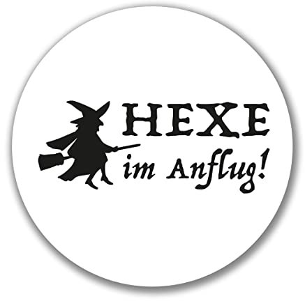 Huuraa Aufkleber Hexe im Anflug Geschenk 10cm Sticker Hexe Geschenkidee