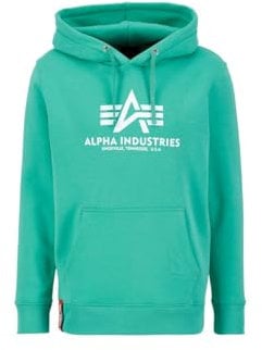 Alpha Industries Basic Hoody Kapuzensweat für Herren Atomic Green