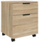 Tidyard Aktenschrank mit Rollen Rollcontainer Bürocontainer Schubladenschrank Büroschrank Metallschrank Schrank Holzwerkstoff Sonoma-Eiche 45x38x54 cm