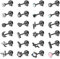Adramata 24Pcs Ohrringe Stecker für Damen - Helix Piercing Edelstahl Set mit Schmetterling Blume Design - Klein Ohrstecker Knorpel Schmuck in Gold Silber für Tragus