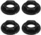 EMSea 4Pcs Sink Tap Back Nut 1/2 BSP Plastic Back Nuts Accessories for Bathroom Basin Taps Mixers Round Faced Flanged Back Nuts Home tools Black