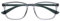 OPULIZE Max Lesebrille - Klassische große rechteckige Fassung - Brille in mattem Transparentgrau mit grünen Bügeln - Herren Damen Unisex - R78-7 - +1,00