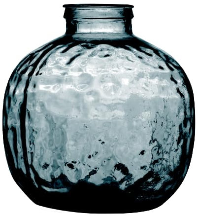 NATURAL LIVING VASE Louise 15L Saphir AUS RECYCELTEM Glas Durchmesser 32CM X H35CM