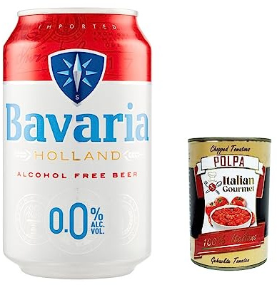 Italian Gourmet Birra Analcolica alkoholfreies Dosenbier 0,0% 72 x 0,33l | bevanda chiara senza alcool; mild hopfig, erfrischend und ideal gekühlt, Gesamtnettogewicht 23,76 L + Kostenlos Polpa 400g