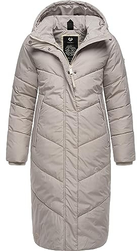 Ragwear Damen Winterjacke langer Regenmantel Steppmantel wasserdicht warm gefüttert mit Kapuze Suminka XS-6XL