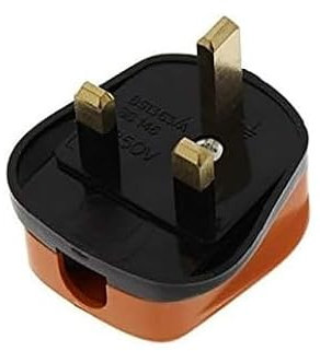 13 Amp Orange Heavy Duty Rubber Plug 3 Pin Plug | UK 13 A Fused Plug with Cord Grip