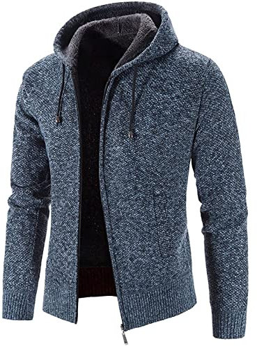 Winterjacke Herren Warm Zipper Hoodie Herren Fleecejacke Herren Freizeit Sweatjacke Herren Strickjacke Herren Mit Taschen Beheizbare Jacke Pullover Herren Winter Herren Fleecejacke Gefüttert