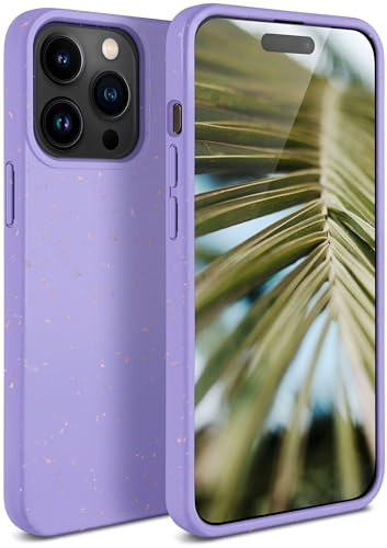 ONEFLOW Sama Sama Case kompatibel mit Apple iPhone 15 Pro Max – Nachhaltige Handyhülle aus Pflanzenfasern, Hülle biologisch abbaubar ohne Plastik, vegan und umweltfreundlich – Lila