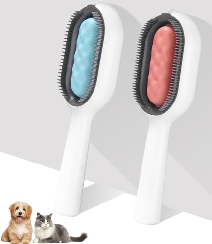 Brosse Chien Chat, Brosse pour Chat avec Réservoir d'Eau, Peigne d Epilation pour Animaux de Compagnie, Brosse Chiens Chats Autonettoyante, brosse pour chat, brosses de toilettage pour chats
