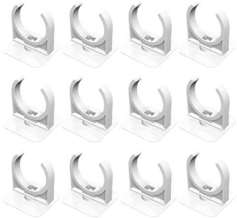 PHCOZY 12 Pcs 40mm Collier Durite Auto-adhésifs,Colliers de Serrage Réglables,Colliers de Serrage tuyaux en PVC,pour Tuyau Piscine,Home Gaz,Jardin