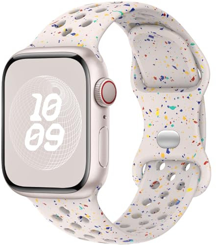 Yoohoo Sport Armband Kompatibel mit Apple Watch Armband 46mm 45mm 44mm 42mm 41mm 40mm 38mm 49mm, Umweltfreundlich Silikon Band für iWatch SE Ultra Series 10 9 8 7 6 5 4 3 2 1 für Damen Herren