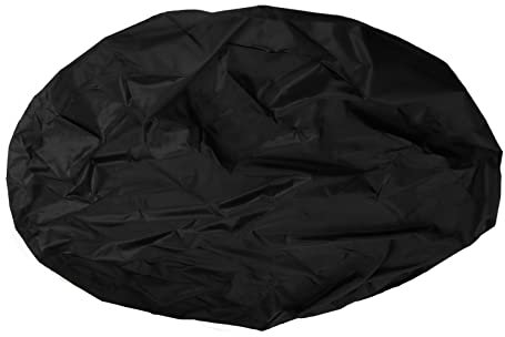 Couverture de Piscine Ronde 183 x 30 cm pour Piscines Hors Sol, Doublure de Couverture de Baignoire en Tissu Oxford Noir pour Baignoires, Piscines, Barbecues