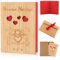 Carte de Voeux en Bois Mariage 15 x 11 cm, Heureux Mariage en Bois avec Enveloppe, Carte Mariage Félicitation Inscriptible pour la Saint-Valentin, les Mariages, Anniversaire (voiture de mariage)