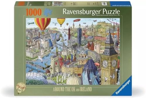 Ravensburger Around the UK & Ireland 1000 Piece Jigsaw Puzzles for Adults and Kids Age 12 Years Up