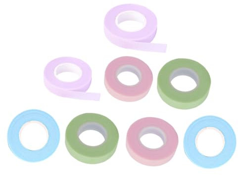 Healeved 8rolls Tape Eyelash Cotton Stalk Tapes Lash Grafting Tapes Eyelash Grafting Belts Graft Eyelash Tapes Fabric Tape for Eyelash Breathable Eyelash Tapes Eyelash Tape Line