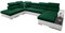 All4All Ecksofa mit Schlaffunktion Picanto 358 cm x 227 cm - Wohnlandschaft U-Form - Sofa mit Bettkasten - XXL Sofa - Groß - Gewebe mit Kunstleder - Rechte Seite - Grün/Weiß - Modern 26