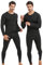 UNIQUEBELLA 2er-Pack Herren Thermo Unterwäsche, Home Thermowäsche Set Winter-Thermokleidung Atmungsaktive Multifunktions Skiunterwäsche für Laufen, Skifahren, Fußball, Radfahren