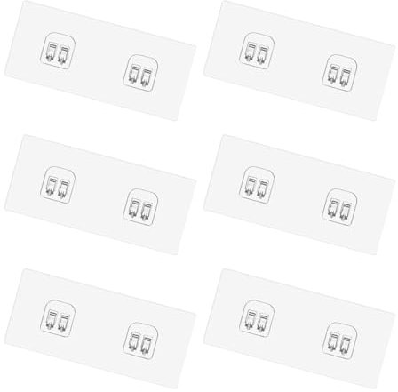 HQRKOTM Confezione da 6 Ganci Adesivi di Ricambio Resistenti Adesivi per Doccia, Ganci da Parete, Impermeabili, per bagno, mensola doccia, cestino, portasapone, ganci da appendere senza fori