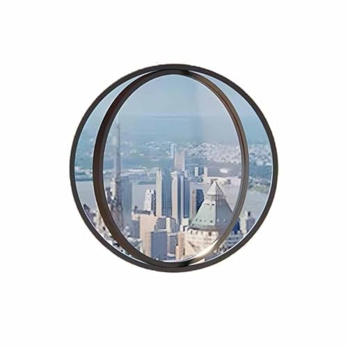 LXHELIVERY Finestra Rotonda per Capannone, Finestre di Ventilazione Girevoli A 360°, Finestra Oblò Decorazioni La Casa con Maniglie, Garage, Casette da Gioco, Bagno, Cucina, Soggiorno(Black-B,40 cm)