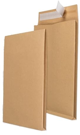 Faltentasche Versandbeutel Versandtaschen Umschlag ohne Fenster DIN B4 250 x 353 x 20 mm DIN B4 250 x 353 x 40 mm (25, DIN B4 250 x 353 x 20 mm)
