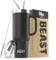 Beast Tumbler - 1500 ml (50 oz), Matte Black | Reusable Stainless Steel, Vacuum Insulated Cup | with + 2 Straws & Cleaning Brush | Double Wall Travel Flask Perfect for Hot or Iced Coffee | BPA Free