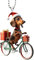 Fenteer Weihnachtsdekoration, Auto-Innenanhänger, Figuren, Fahrradanhänger, Weihnachtsbaumschmuck, Hängedekor für Zuhause