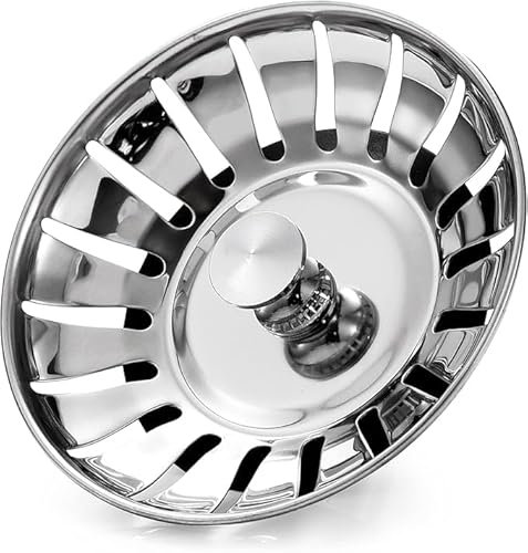 Bouchon d'évier en Acier Inoxydable 78mm Bouchon d'évier de Remplacement Bouchon de vidange pour Nourriture/récupérateur de Cheveux - pour Trou d'évier de Cuisine en 78.3-80mm