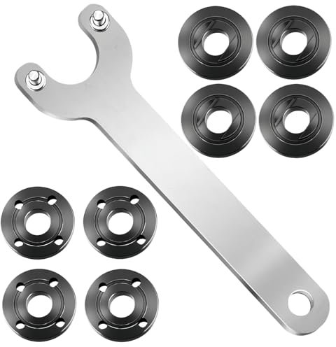 BLOLACDZ Kit de 9 clés à écrou de meuleuse d'angle 5/8-11 pour meuleuse de 11,4 à 12,7 cm