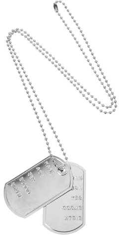 HAWILLOSCH Einzigartige Army Dog Tag Halskette Für Herren Im Vintage-stil Cosplay- Modisches Accessoire Für Karneval Oder Party