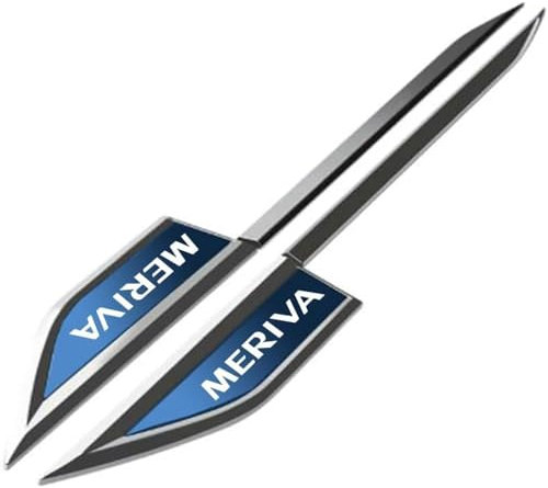 GHYRGBEE Auto Emblem für Opel Meriva, Abzeichen Emblem Logo Buchstaben Auto Seite Motorhaube Kofferraum Außen Front Motorhaube,B