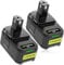 2 x 18V 5.5Ah Replacement for Ryobi Battery RB18L50 RB18L40 RB18L25 RB18L15 RB18L13 P108 P107 P122 P104 P105 P102 P103 with LED Indicator