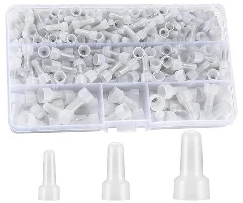 250 Closed End Crimp Connectors Nylon Insulated Wire Caps Pack of Electrical Wiring Accessories for Electrical Terminals