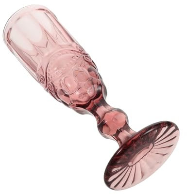 Garneck Calici Da Vino in Vetro Ispessito Design Retrò Bicchieri Eleganti in Rilievo Per e Uso Quotidiano Calici Unici e Feste