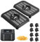 Ruaizel 2Pcs Ninja Air Fryer Trays, Non-Stick Food Grade Ninja Grill Plate, Air Fryer Tray Replacement for Ninja Foodi AF300UK 6 in 1 7.6L DualZone Air Fryers