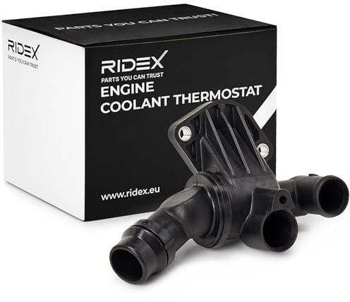 RIDEX Thermostat d'eau avec joint d'étanchéite Compatible avec VW Golf 5 3/5 portes 1K1 Golf 6 3/5 portes 5K1 Polo V 3/5 portes 6R1, 6C1, AUDI A3 Sportback 8PA A3 3/5 portes 8P1
